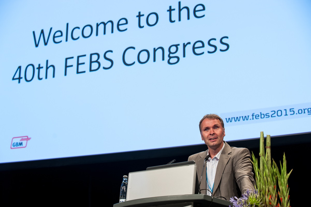 Volker Haucke opens the 40th FEBS Congress on July 4, 2015.