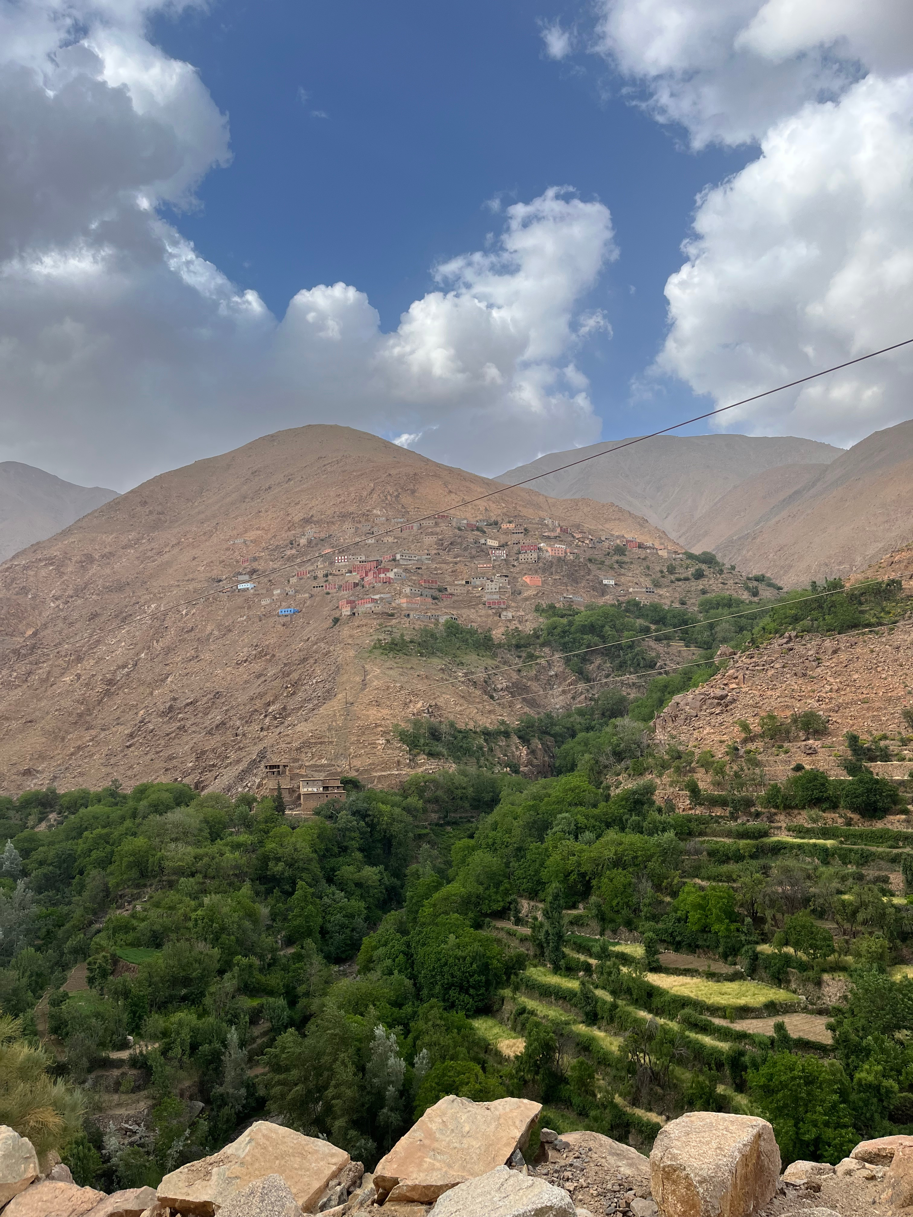 A view of terraces & villages