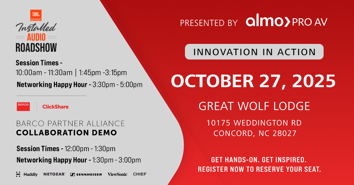 Join Almo, JBL and Barco October 27 in Charlotte