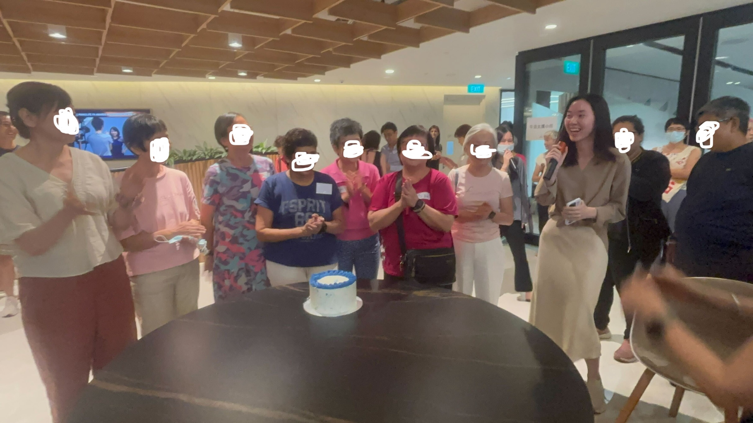 Celebrating BCF members' birthday in the monthly support group meeting