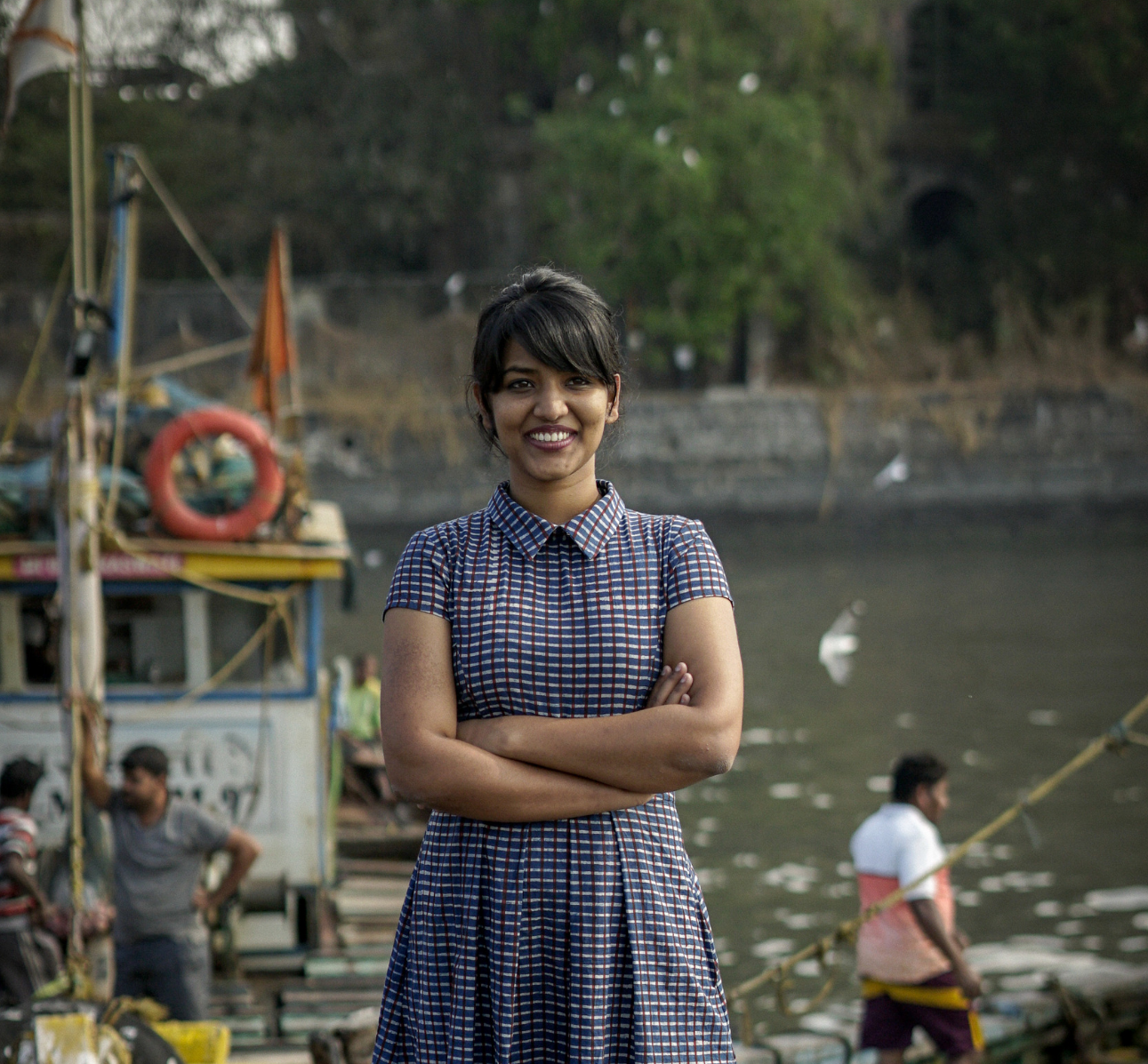 Asha Scaria Vettoor - photo taken in Bombay, India (wearing Swara, dress stitched by women artisan)