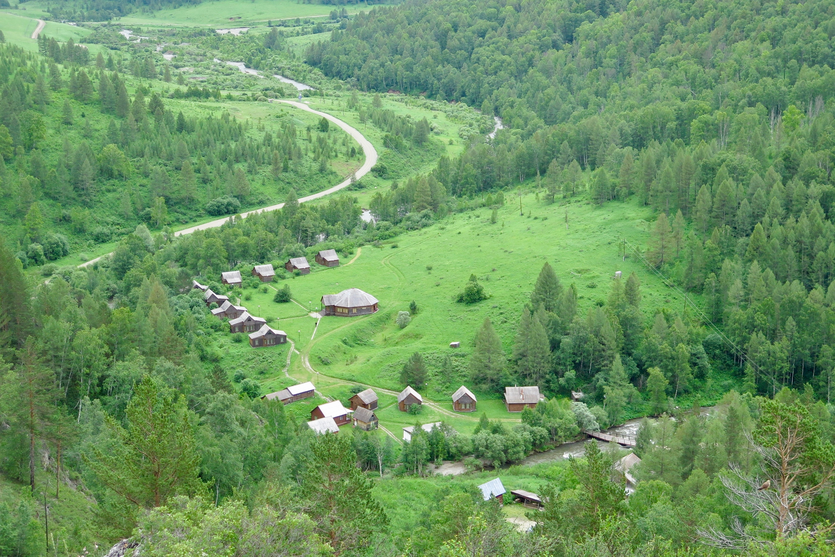 View of Denisova basecamp View of Denisova basecamp