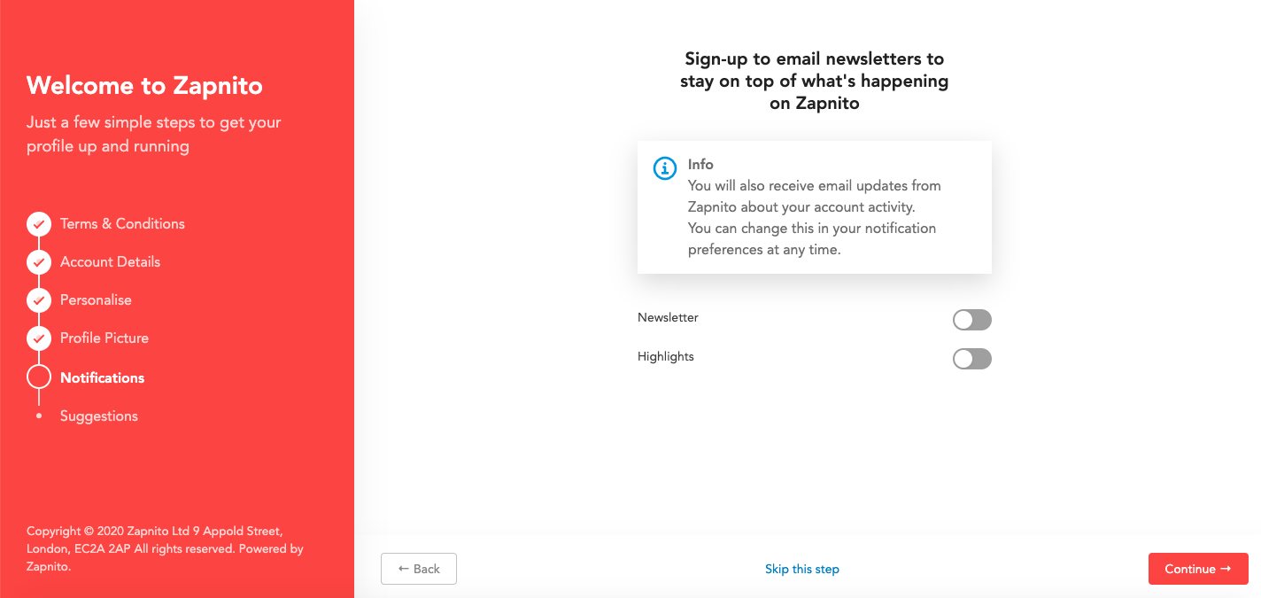 notification preferences