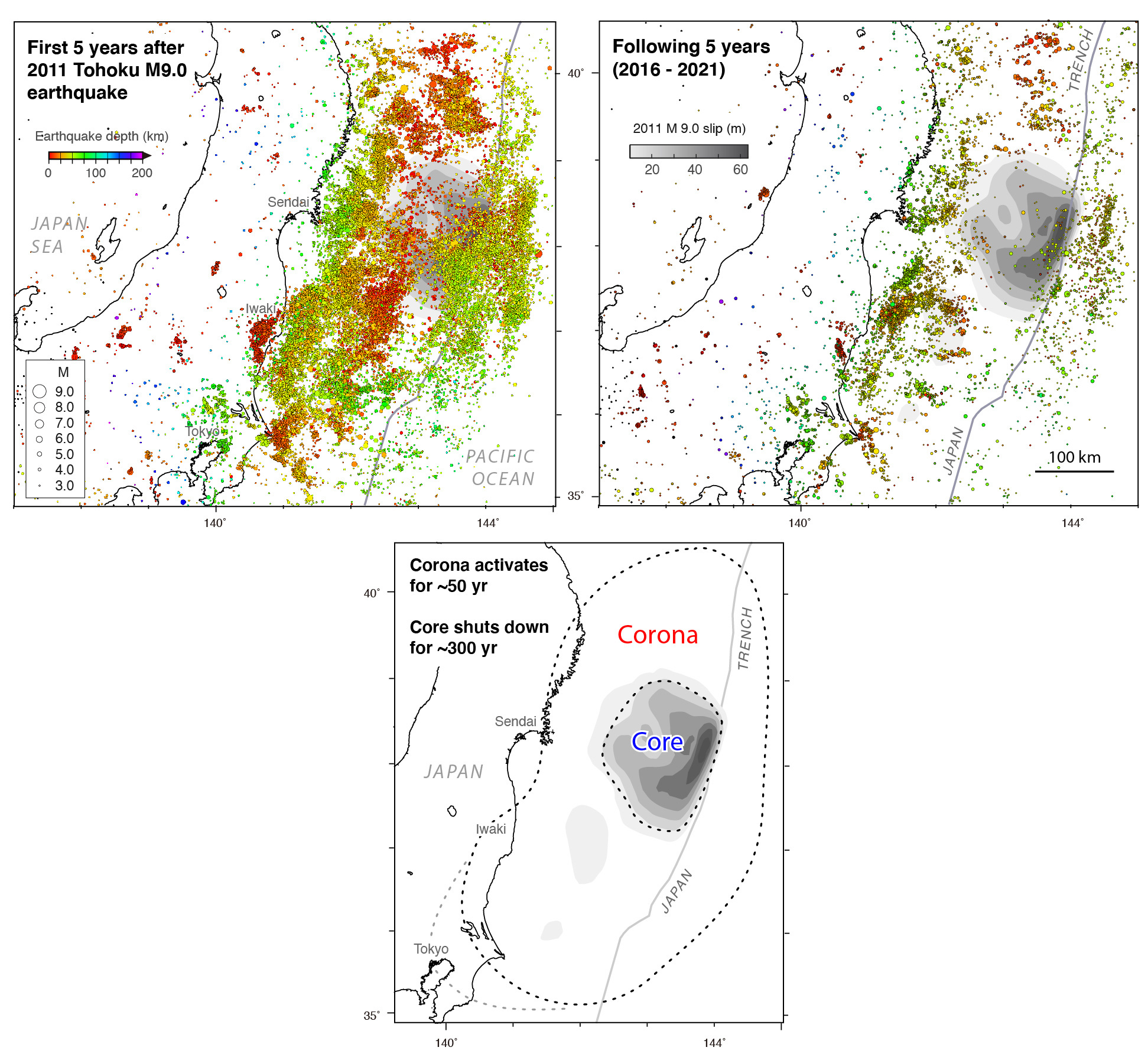 2011 Tohoku earthquake seismicity Figure 1