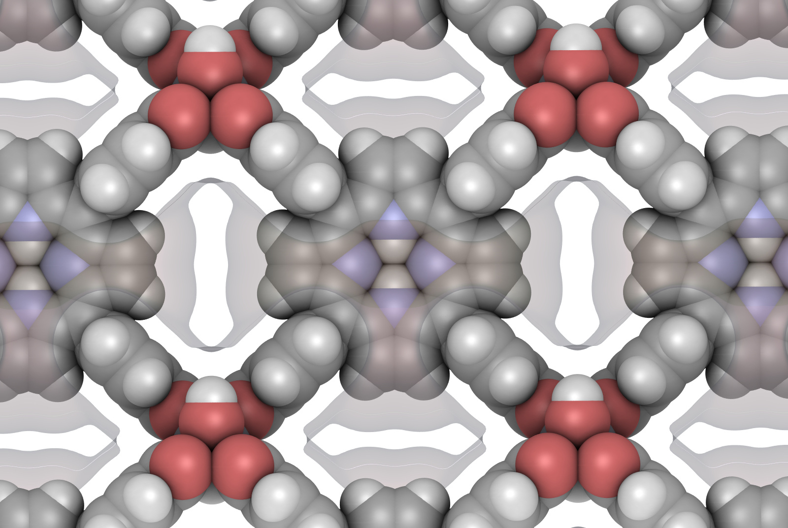 The structure of Al-PMOF The structure of Al-PMOF