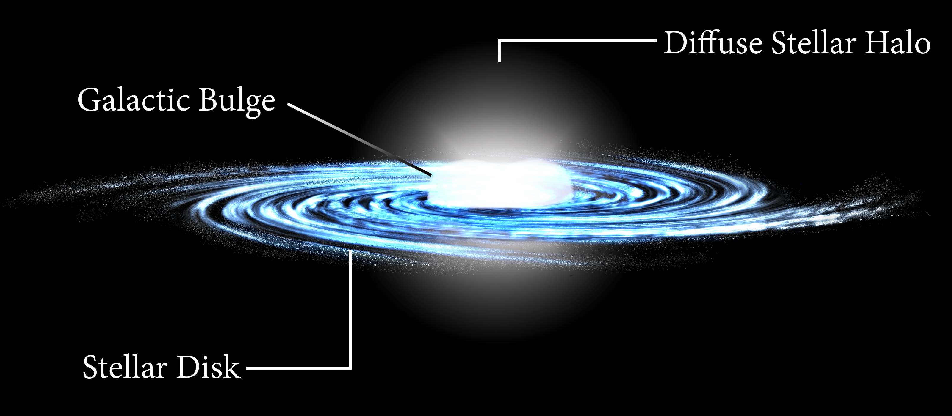 The stellar structures of the Milky Way Galaxy. The stellar structures of the Milky Way Galaxy.