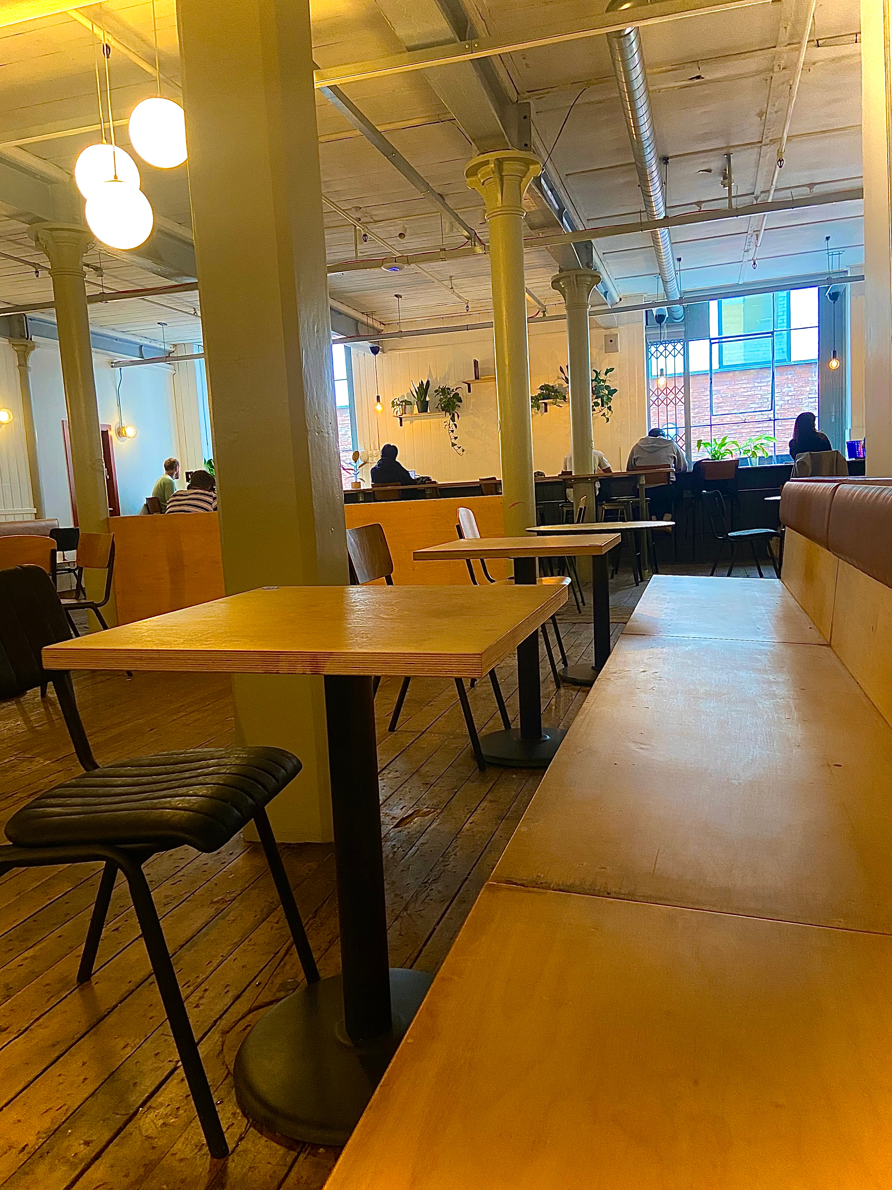 An image from my seat in Nomad Cafe Lever Street