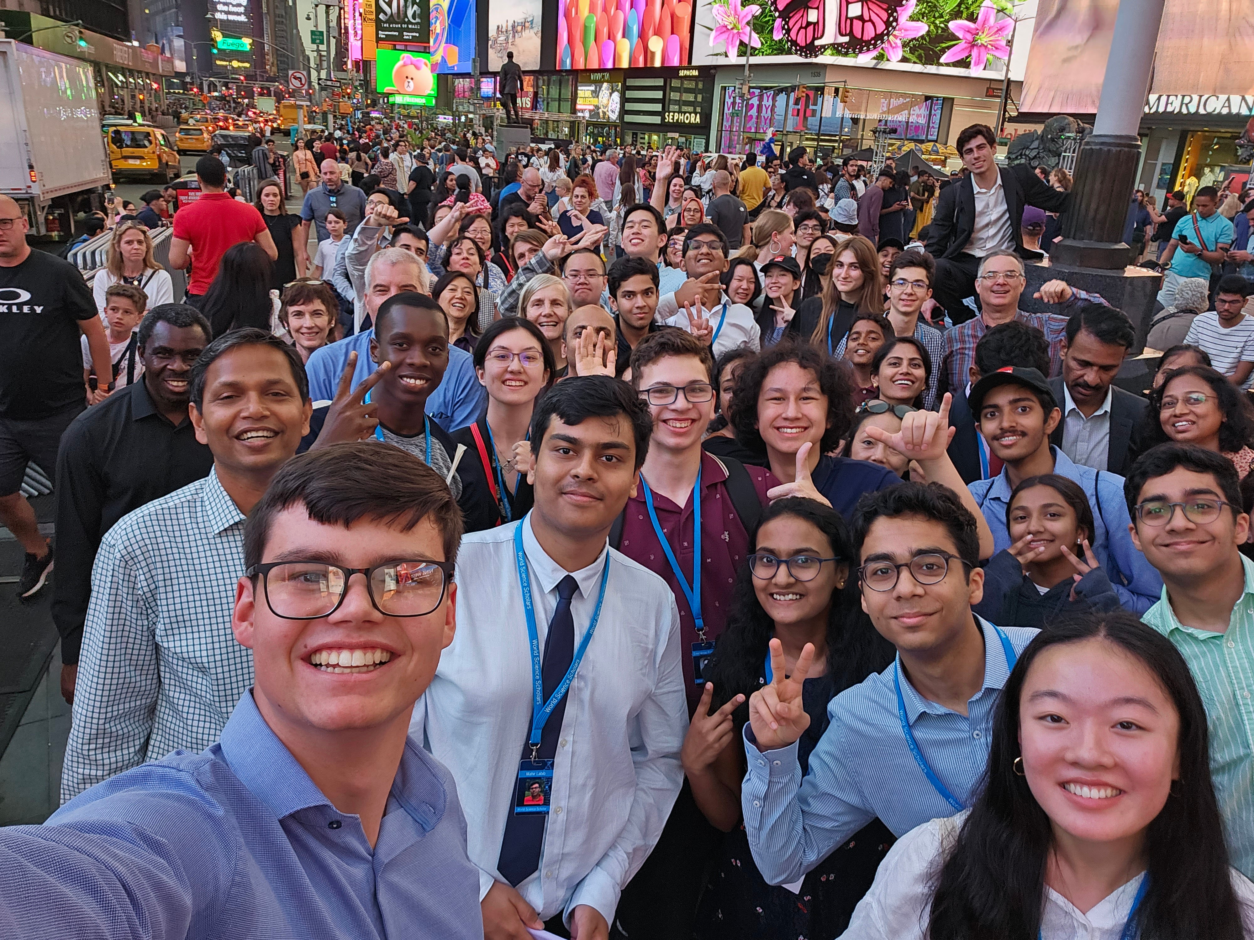 The World Science Scholars at Times Square