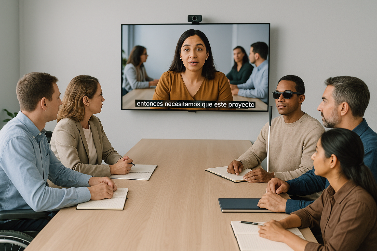 Equipo de trabajo reúne miembros con diferentes desafíos.