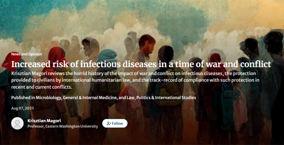 Increased risk of infectious diseases in a time of war and conflict
