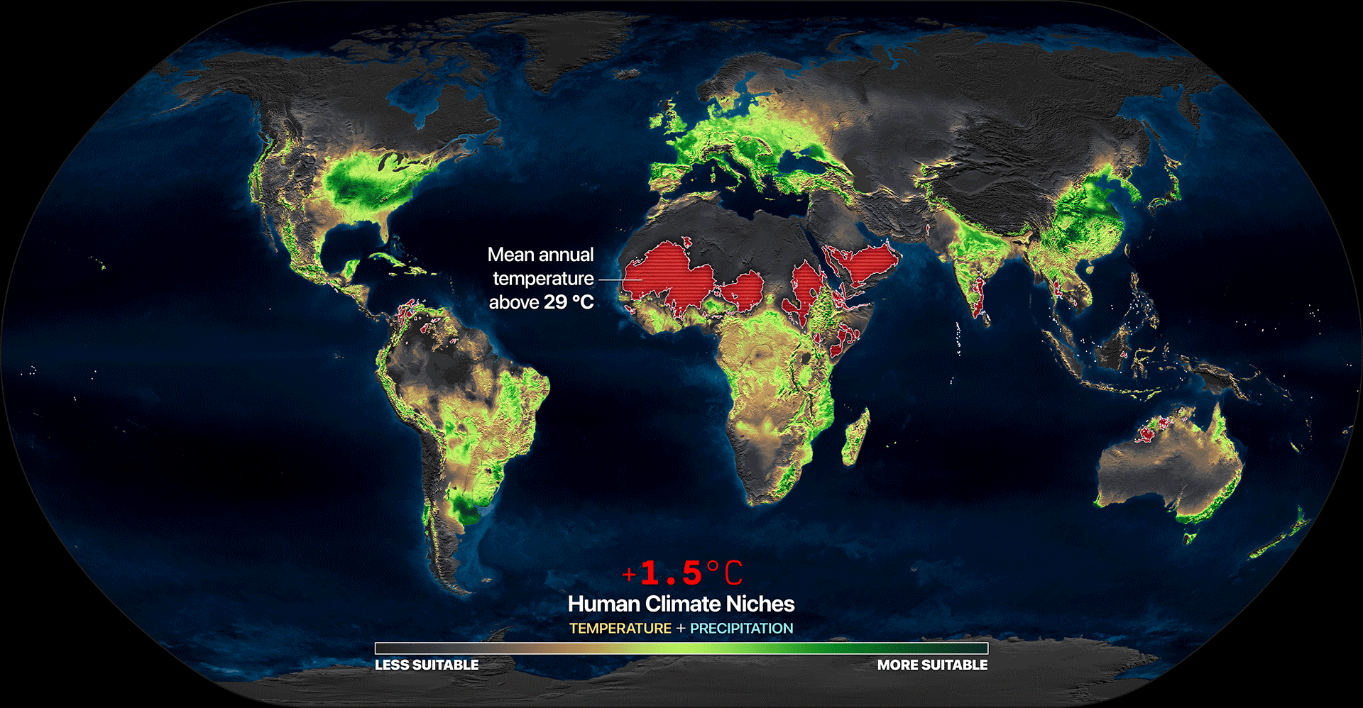 Human Climate Niche Scenarios
