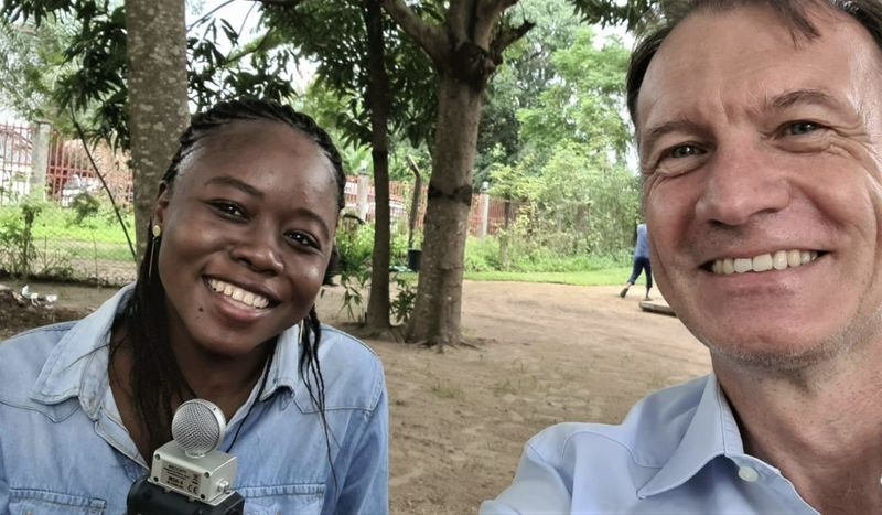 Photograph of Dr. Gerrye Mubungu (left) and Prof. Hugues Abriel.