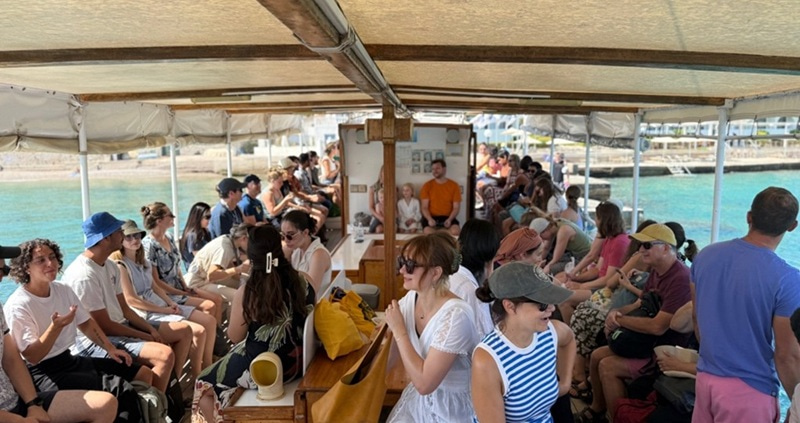Group of people on a boat.