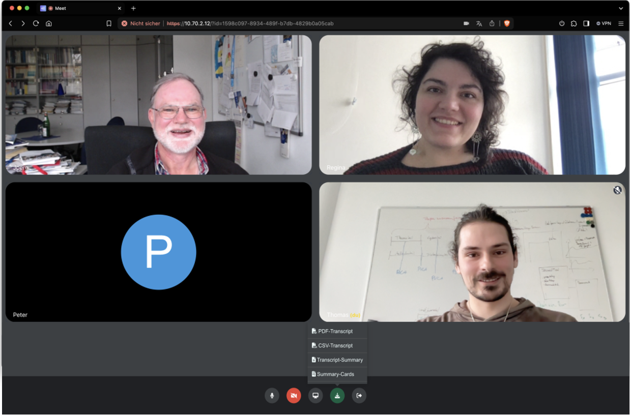 User interface of T3 - T3 in use