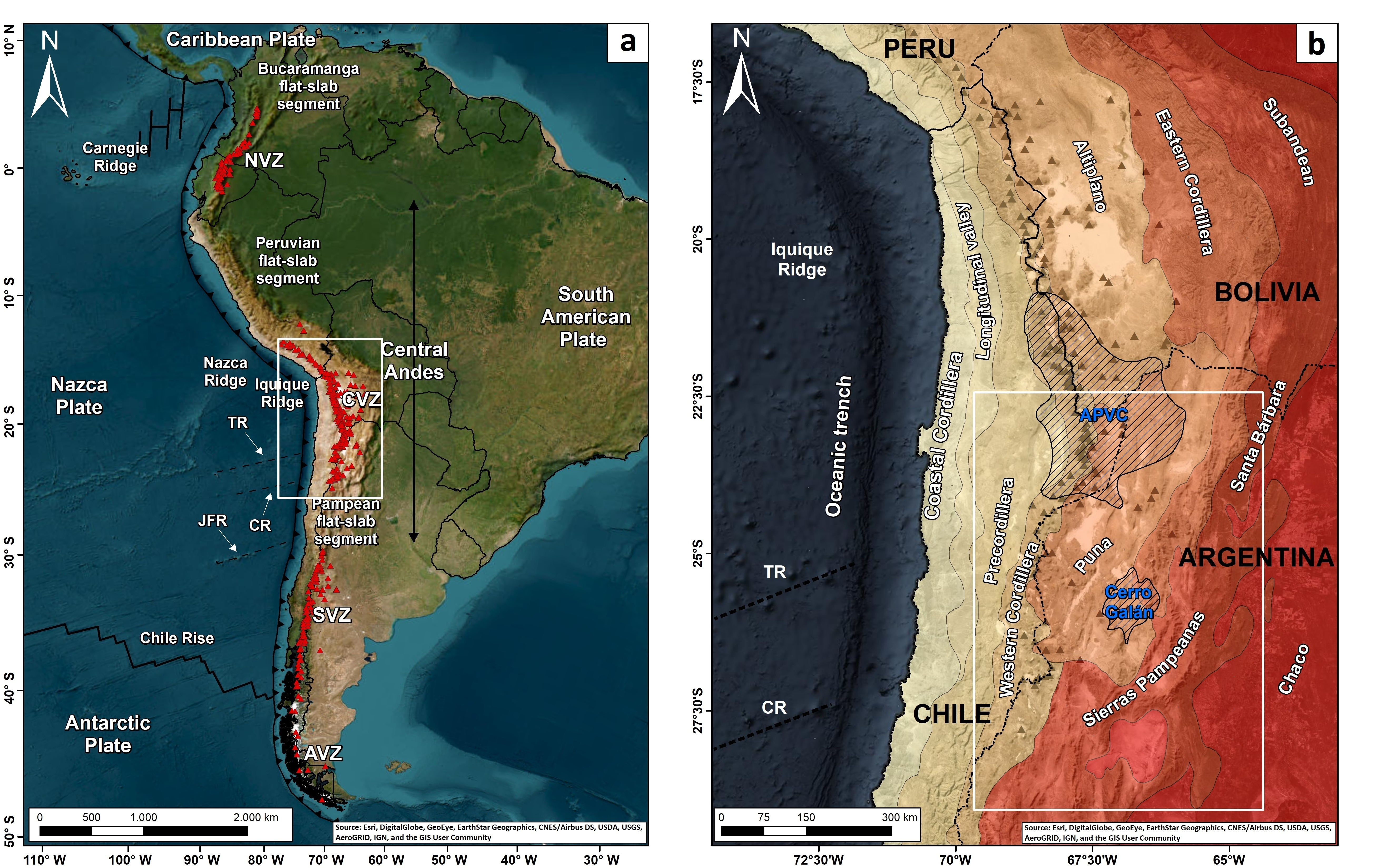 Fig 1. Location map of the Central Andes