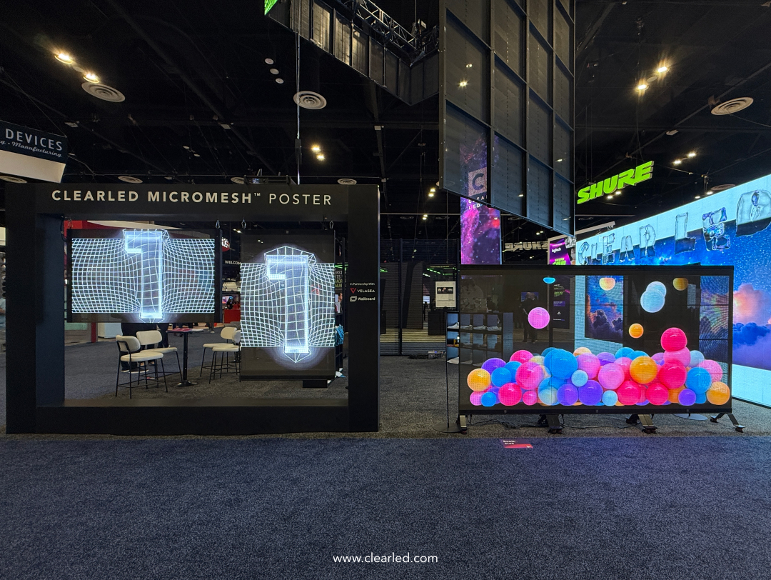 ClearLED MicroMesh Poster at InfoComm 2025