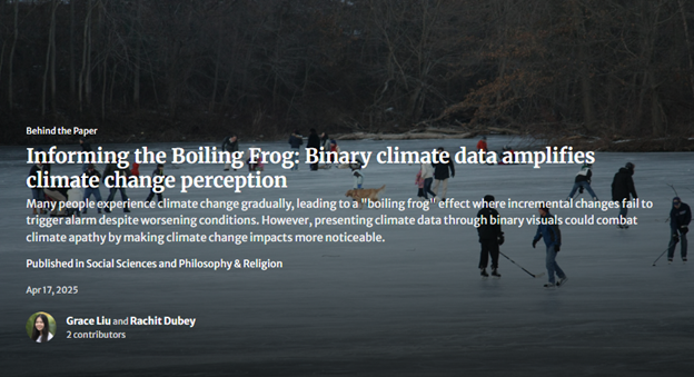Informing the Boiling Frog: Binary climate data amplifies climate change perception
