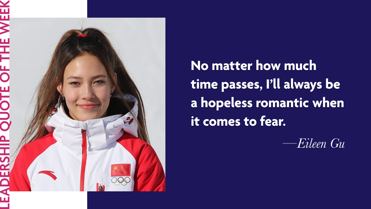 Eileen Gu: “No matter how much time passes, I’ll always be a hopeless romantic when it comes to fear.”