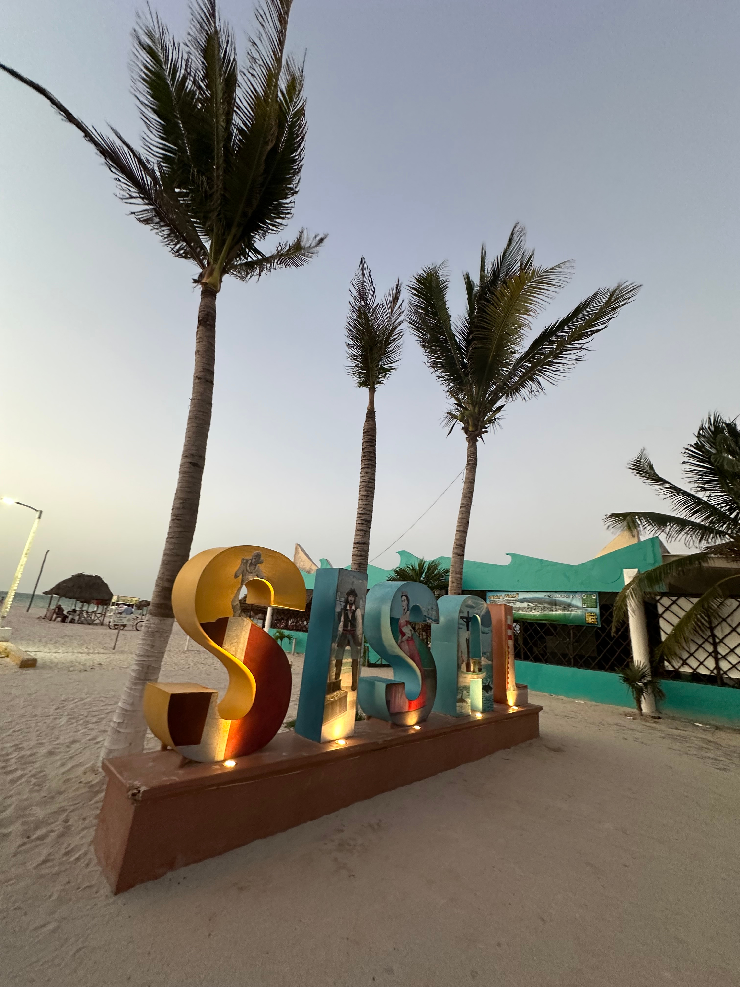 The beach in Sisal, a town I visited this week with my supervisor.