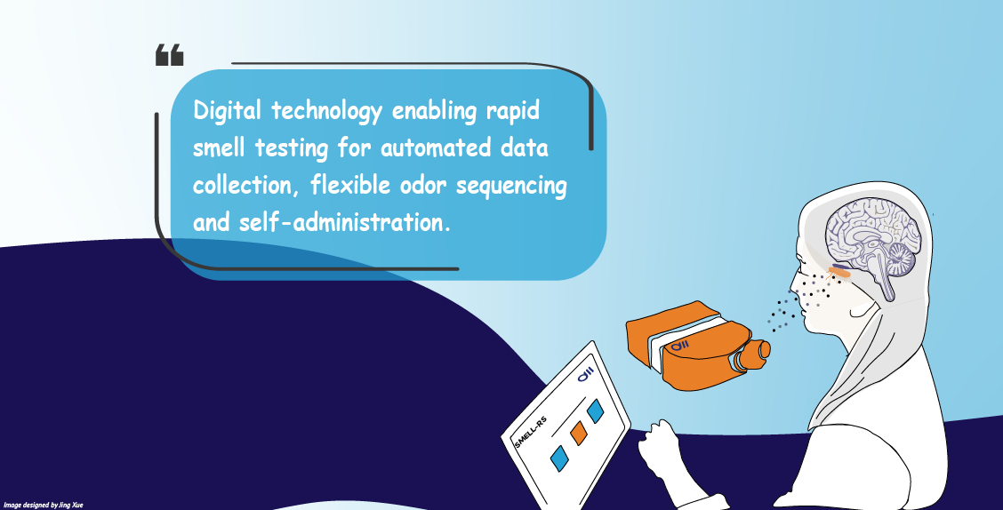 Multi-channel portable odor delivery device for self-administered and rapid smell testing. Multi-channel portable odor delivery device for self-administered and rapid smell testing.