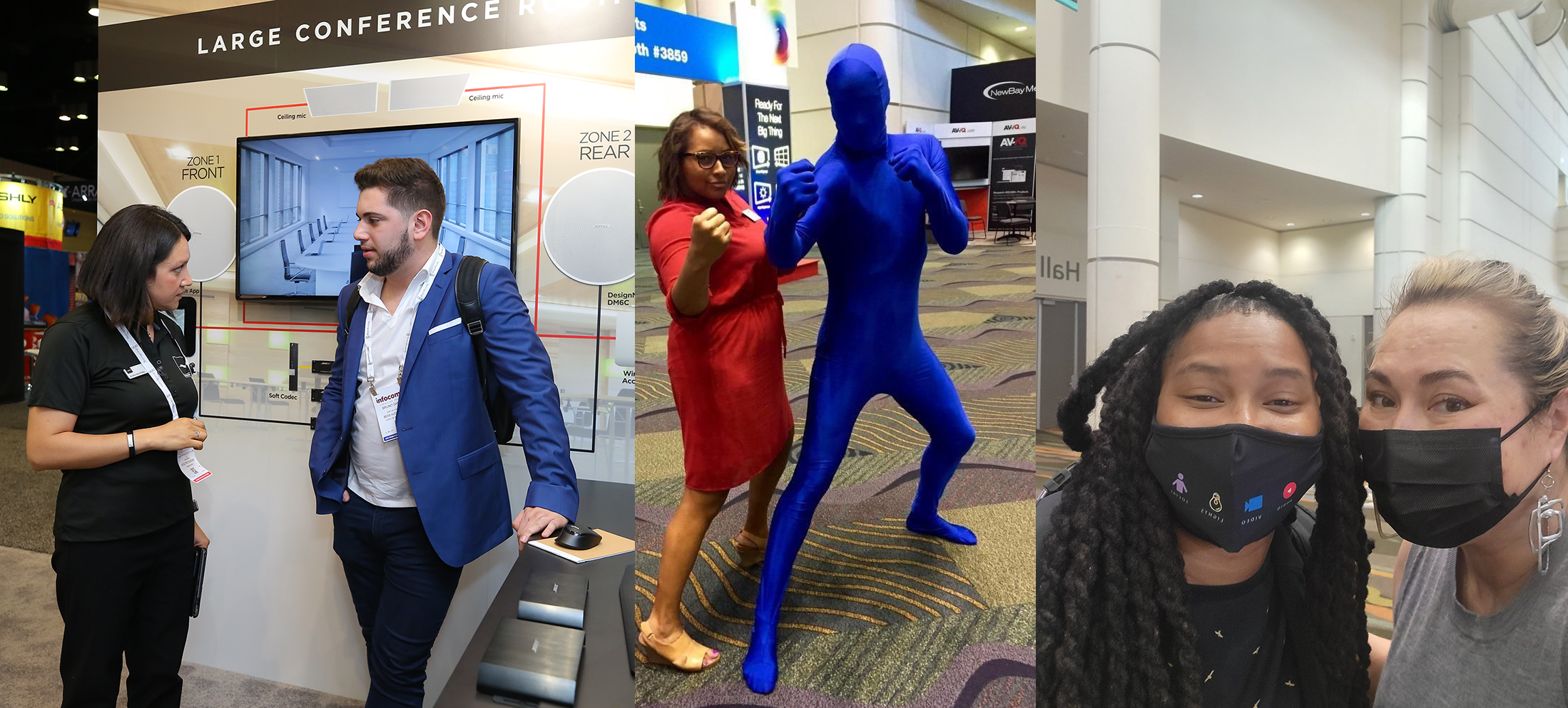 collage of people at tradeshows