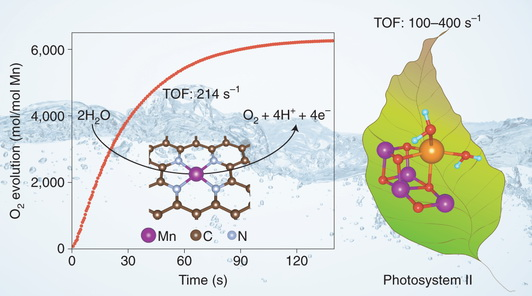 Water oxidation on a mononuclear manganese heterogeneous catalyst