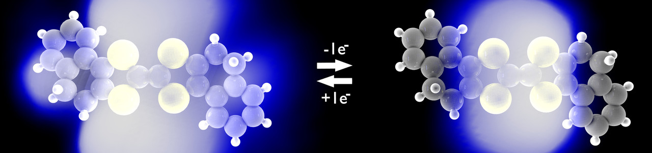 Imaging the effect of electron transfer in a single molecule