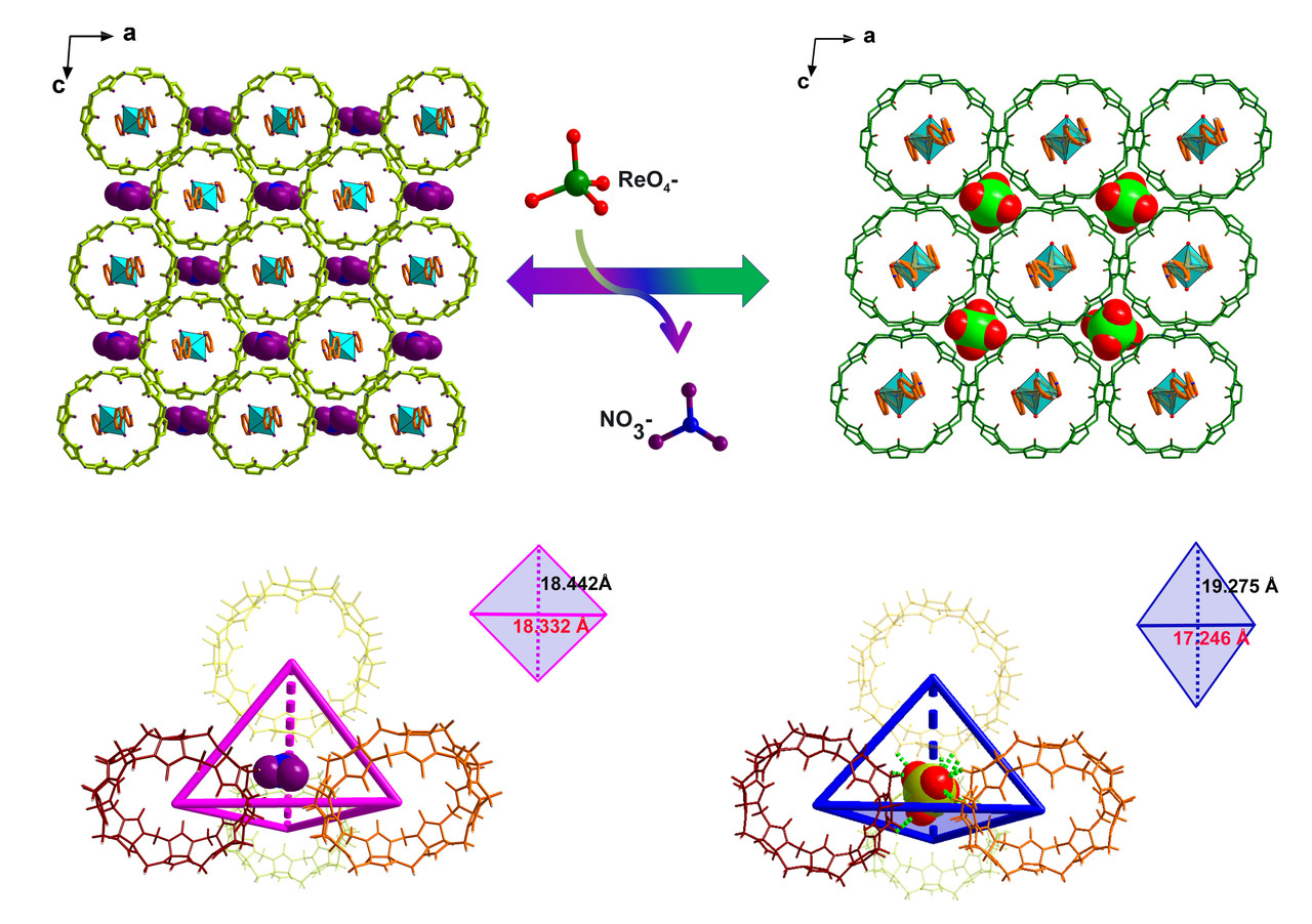 Bulk-material Pertechnetate Anionic Receptor