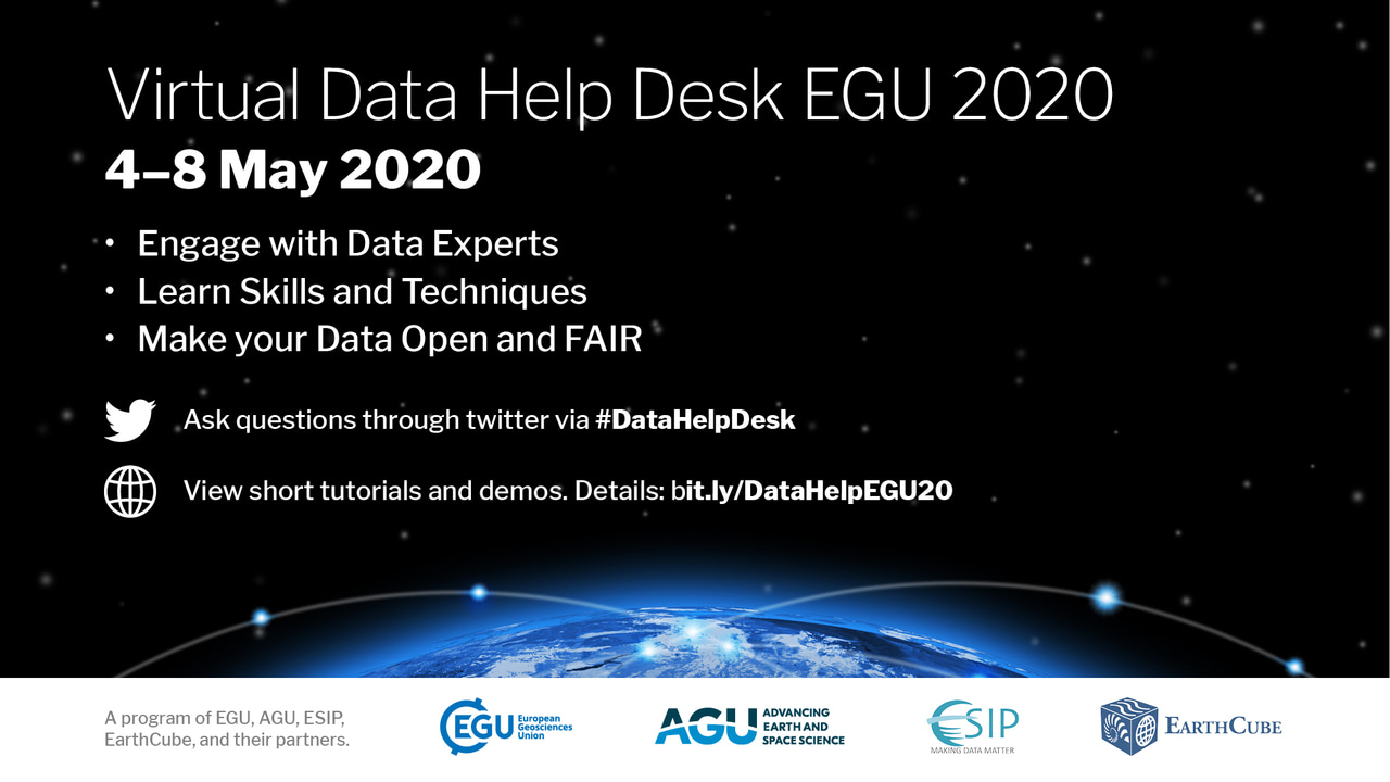 Join the Research Data Team at EGU 2020: Sharing Geoscience Online