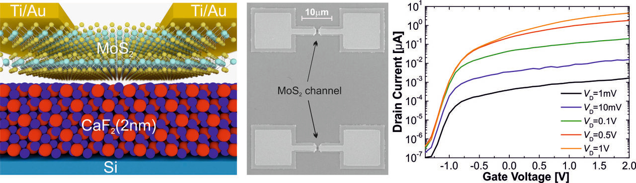 Ultrathin calcium fluoride insulators for two-dimensional field-effect transistors
