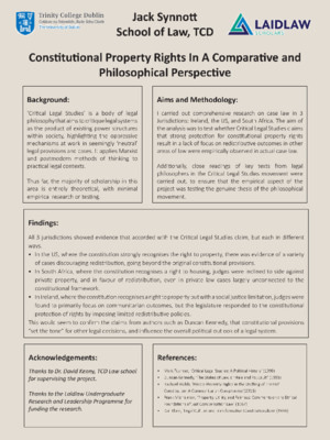 2019 Laidlaw Scholars - Jack Synnott - Research Poster