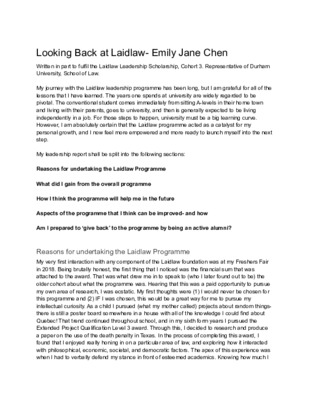 Looking Back at Laidlaw 