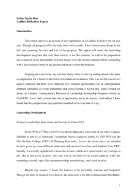 Esther Ng_Laidlaw Reflection Report_Final