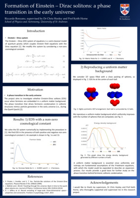 Einstein–Dirac solitons and the formation of elementary particles