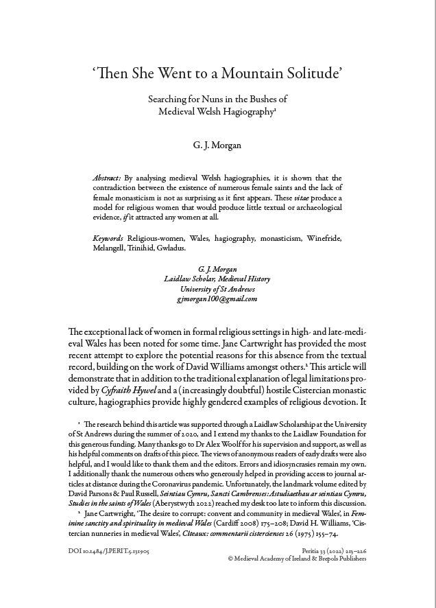 Laidlaw work published!