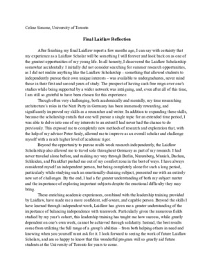 Post-study reflection