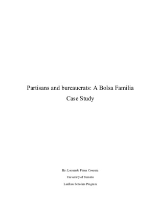 Partisans and Bureaucrats: A Bolsa Familia Case Study