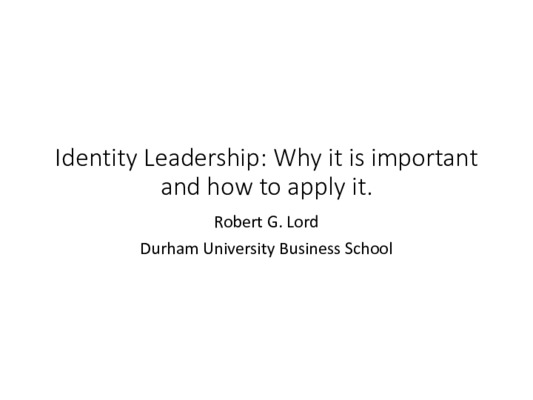 Slides: Identity Leadership