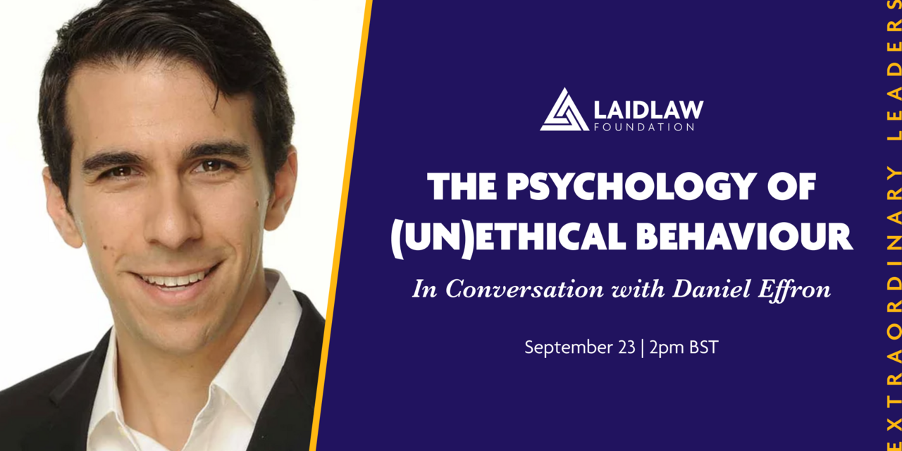 WEBINAR | The Psychology of (Un)Ethical Behaviour - In Conversation with Daniel Effron