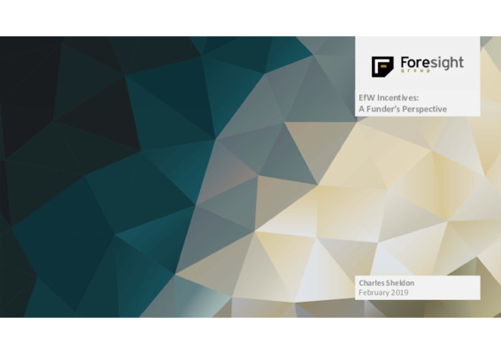 EfW 2019 Incentive insight 1: Foresight Group