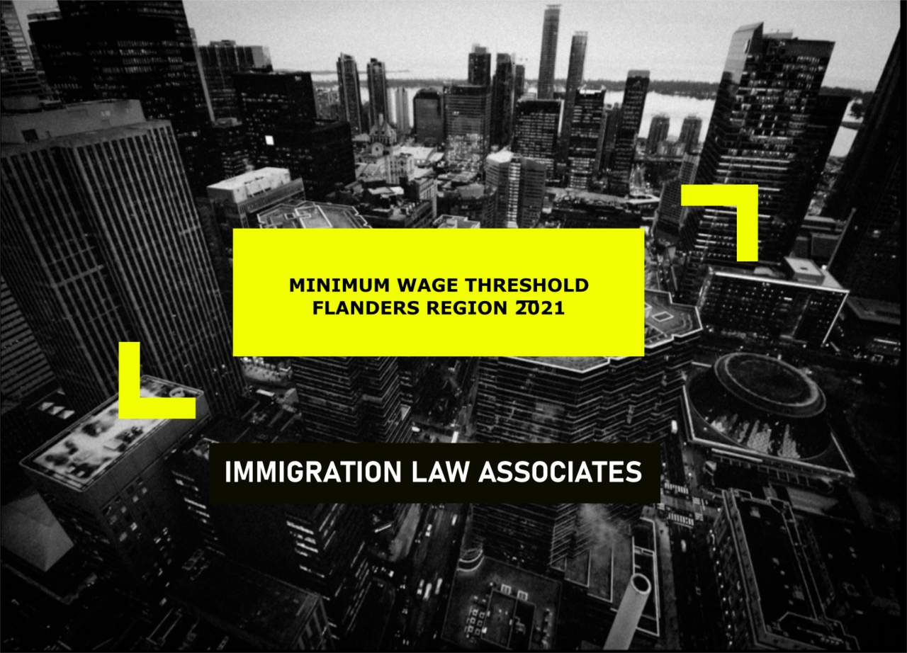 BELGIUM -MINIMUM WAGE THRESHOLD FLANDERS REGION -2021 