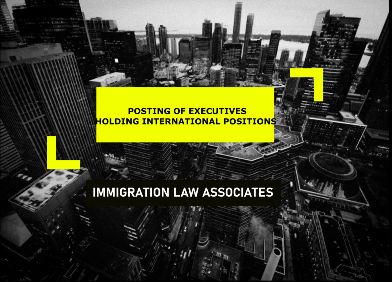 Intra-corporate posting of executives holding international positions