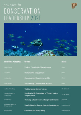 Conservation leadership courses 2021
