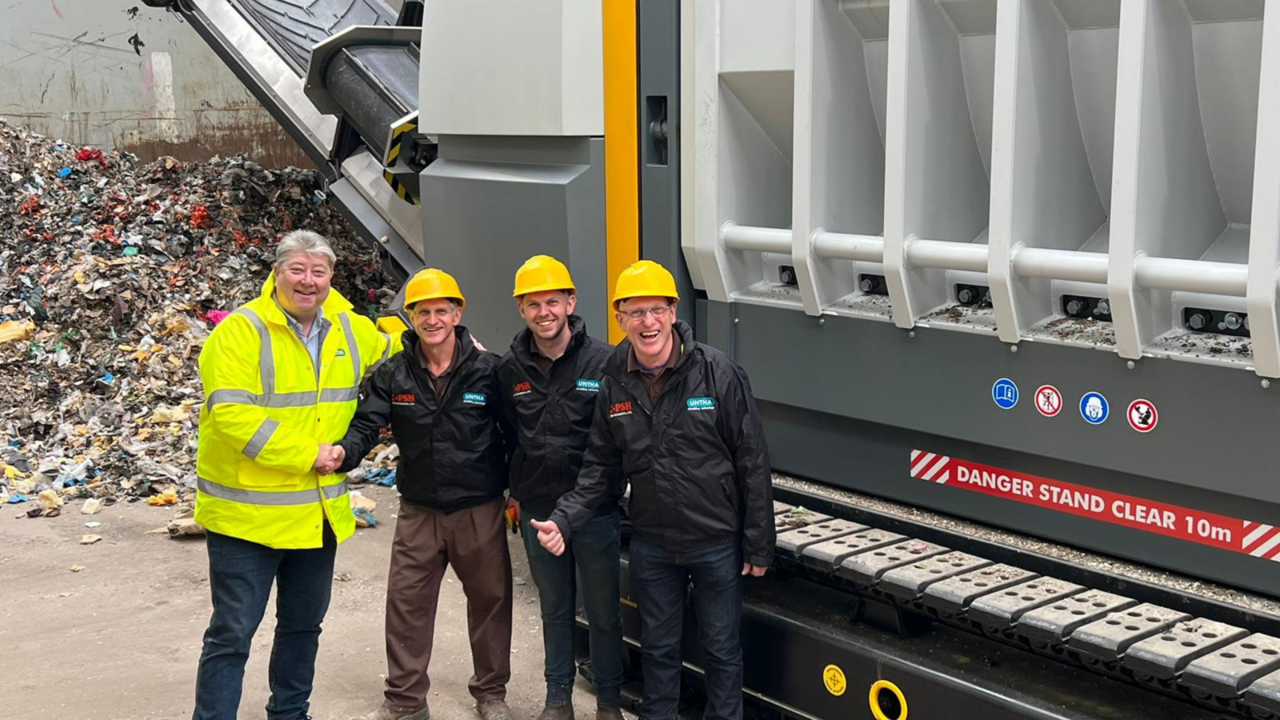 Solar powered shredder transforms waste-to-energy facility