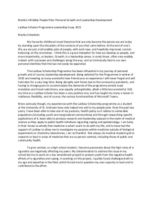 Marika's Wobbly People Pole: Personal Growth and Leadership Development