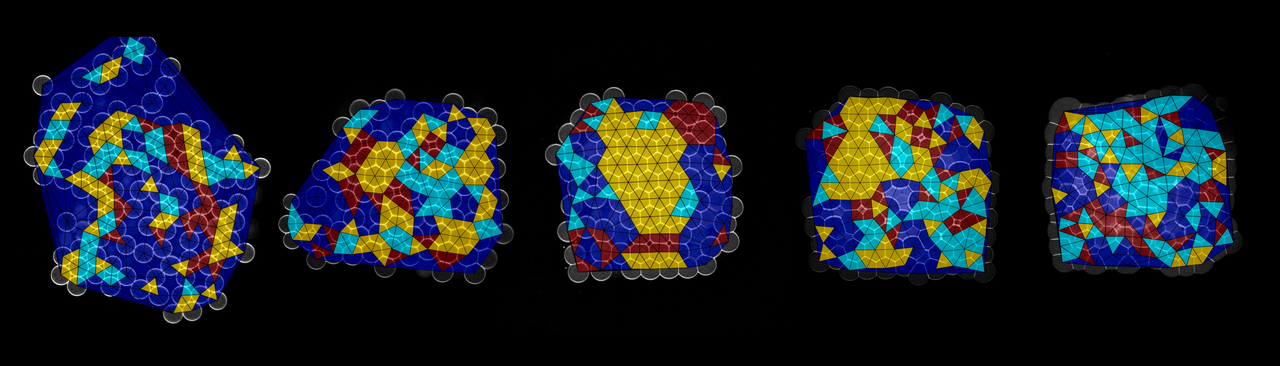 Tessellation of cell-like compartments within tissue mimics