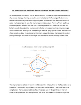 An Essay on Putting What I Have Learnt Into Practice: Mid-Project 