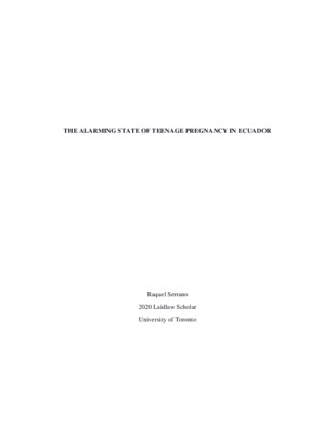 The Alarming State of Teenage Pregnancy in Ecuador - Midterm Report 