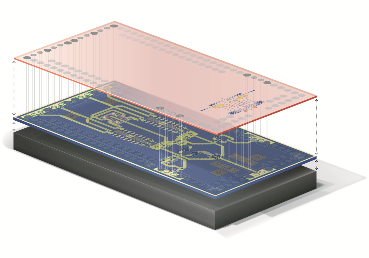 A monolithic bipolar CMOS electronic plasmonic high-speed transmitter