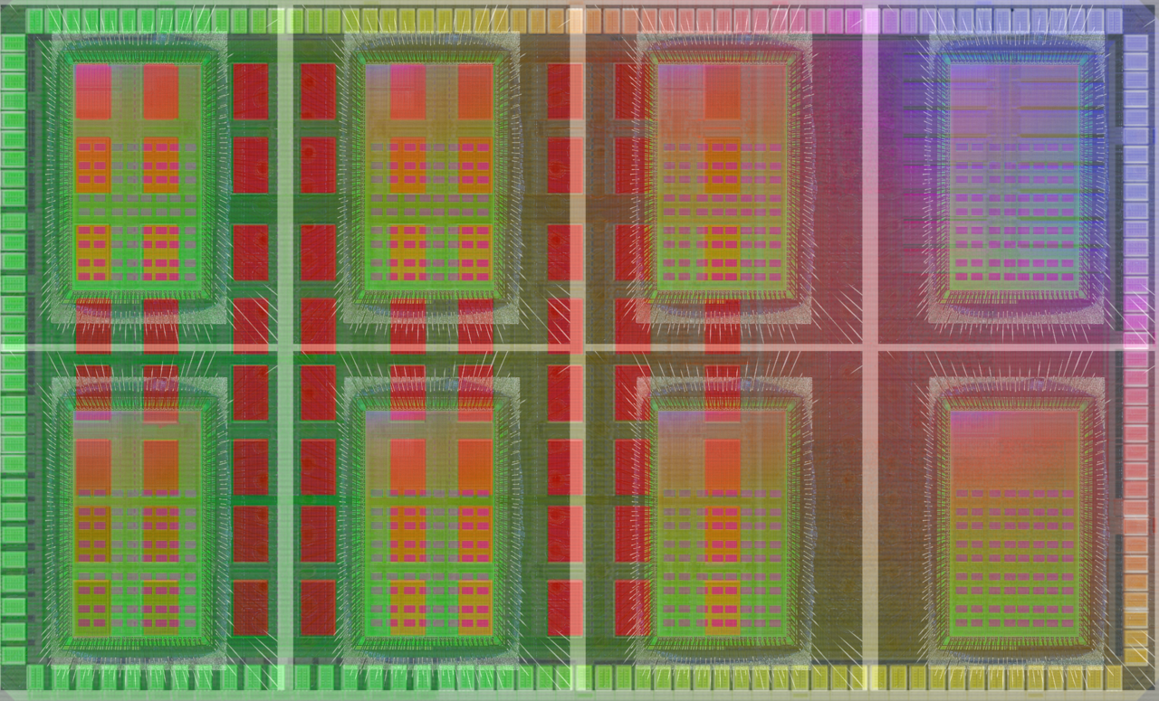 Illusion of large on-chip memory by networked computing chips for neural network inference